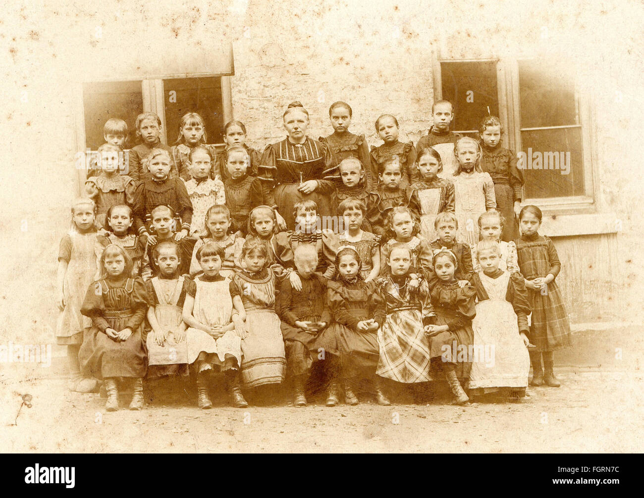 Pédagogie, photo de classe, classe de filles, vers 1910, droits additionnels-Clearences-non disponible Banque D'Images