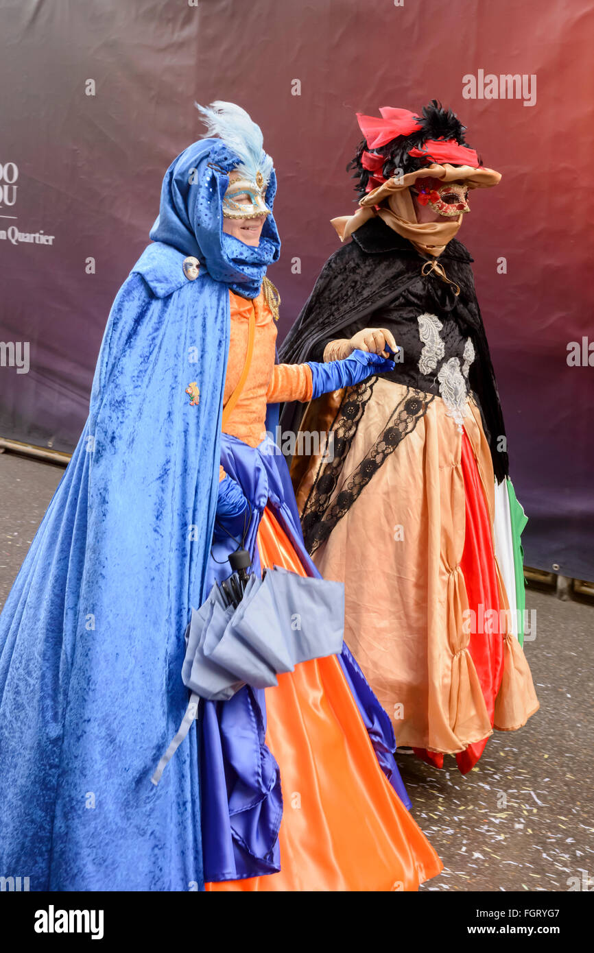 Dame habillé des participants au défilé du carnaval, Stuttgart Banque D'Images