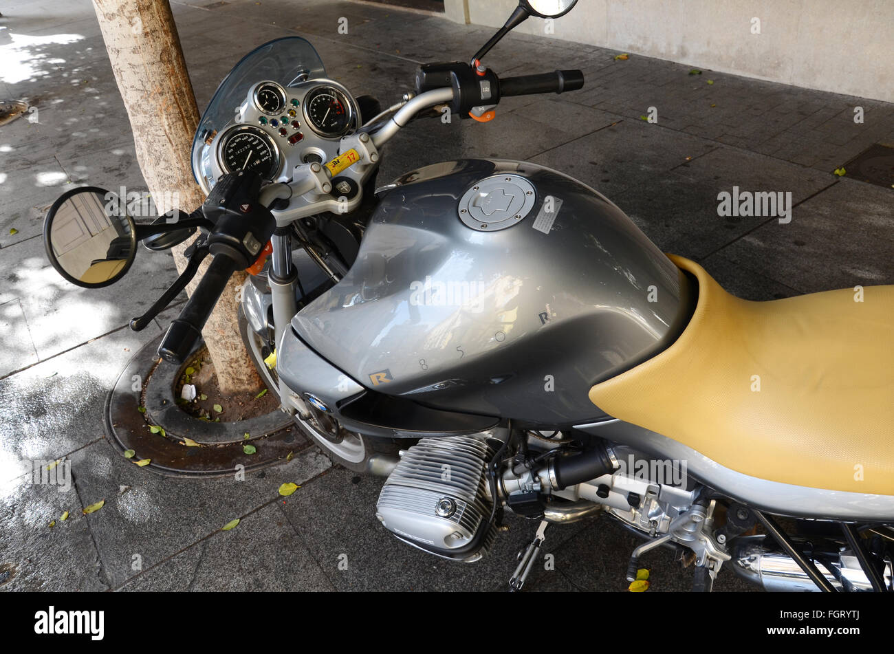 Moto BMW R850R, Valence, Espagne Banque D'Images