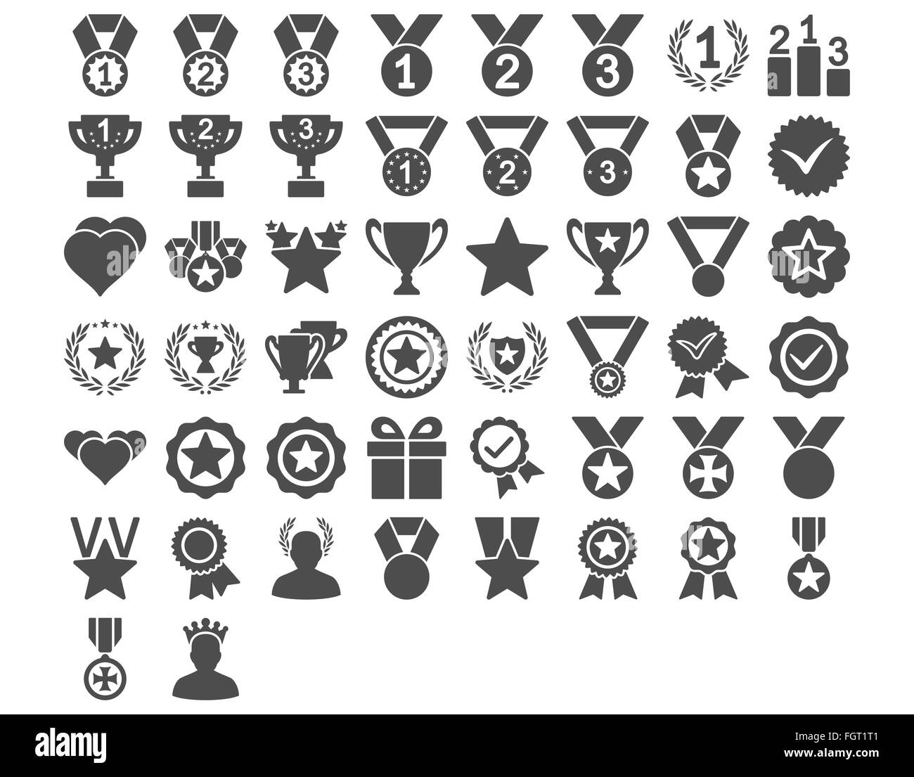 La concurrence et les icônes des prix Banque D'Images