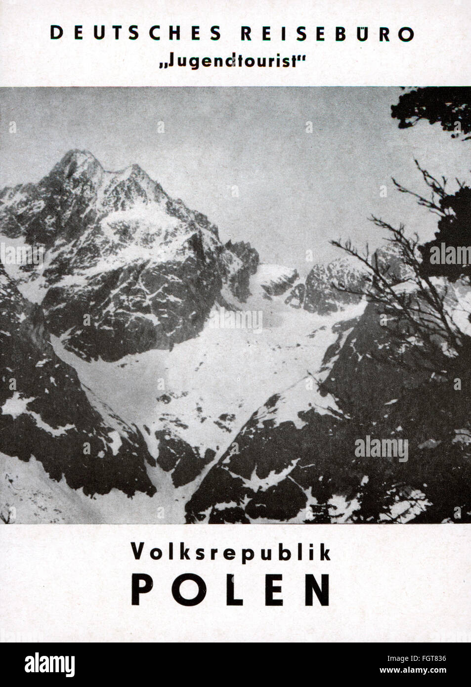 tourisme, brochure de voyage pour les jeunes voyages en République populaire de Pologne, couverture, Jugendtourist - Allemagne République démocratique Agence de voyage, 1964, droits additionnels-Clearences-non disponible Banque D'Images
