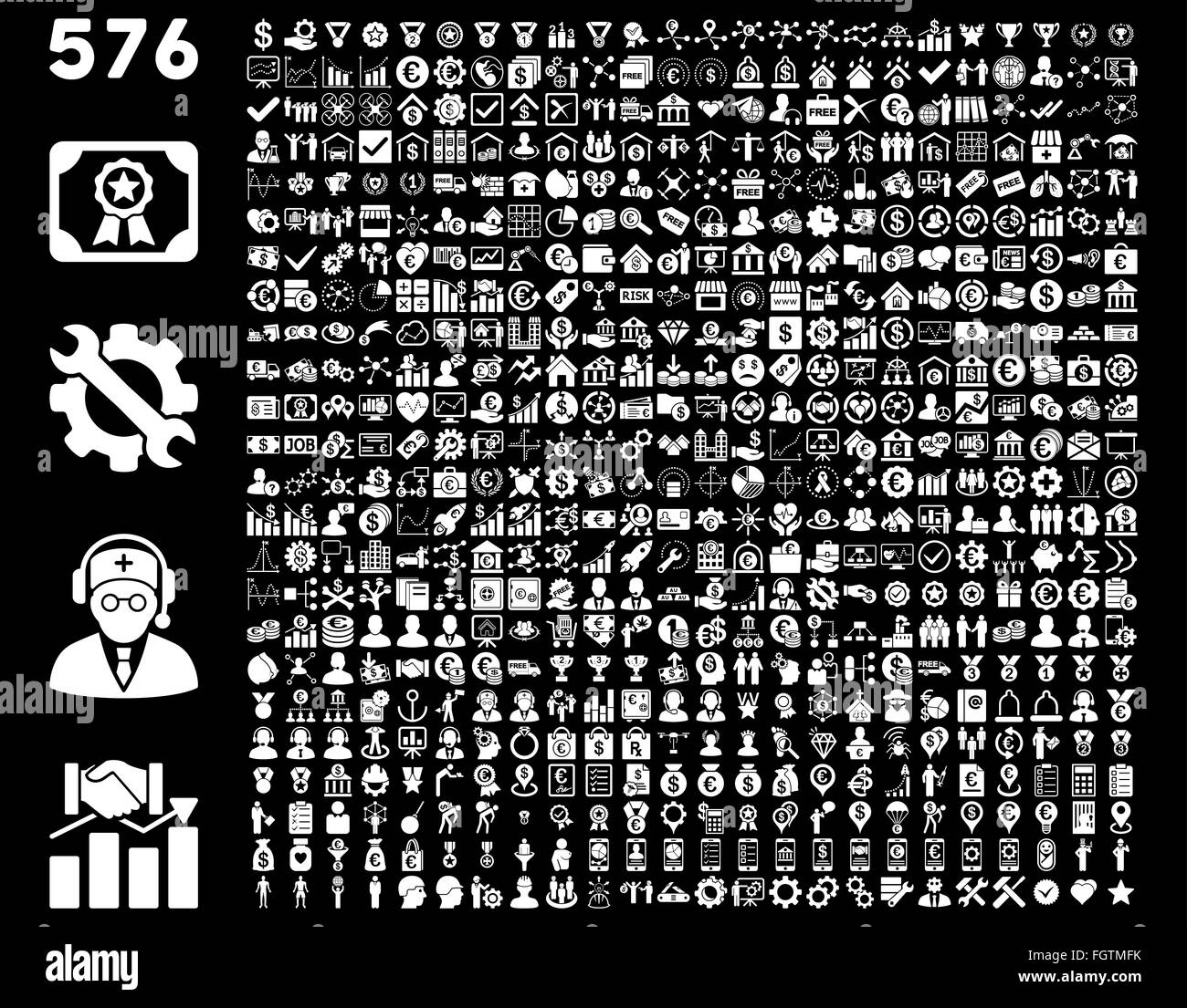 Les icônes de la barre d' Banque D'Images