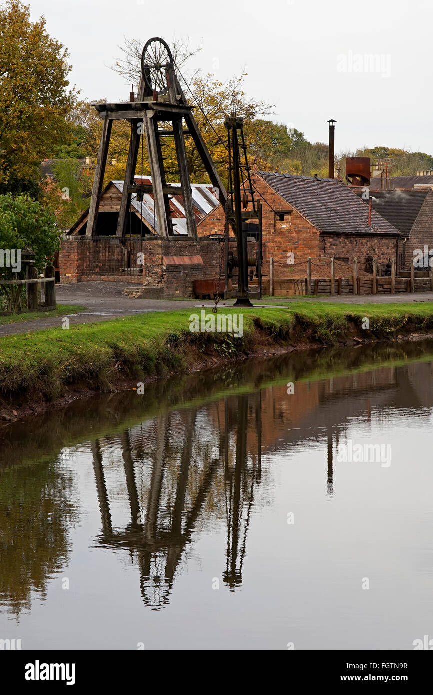 Sur l'histoire de l'afficher près de Madeley, Ironbridge, Shropshire, Angleterre Banque D'Images