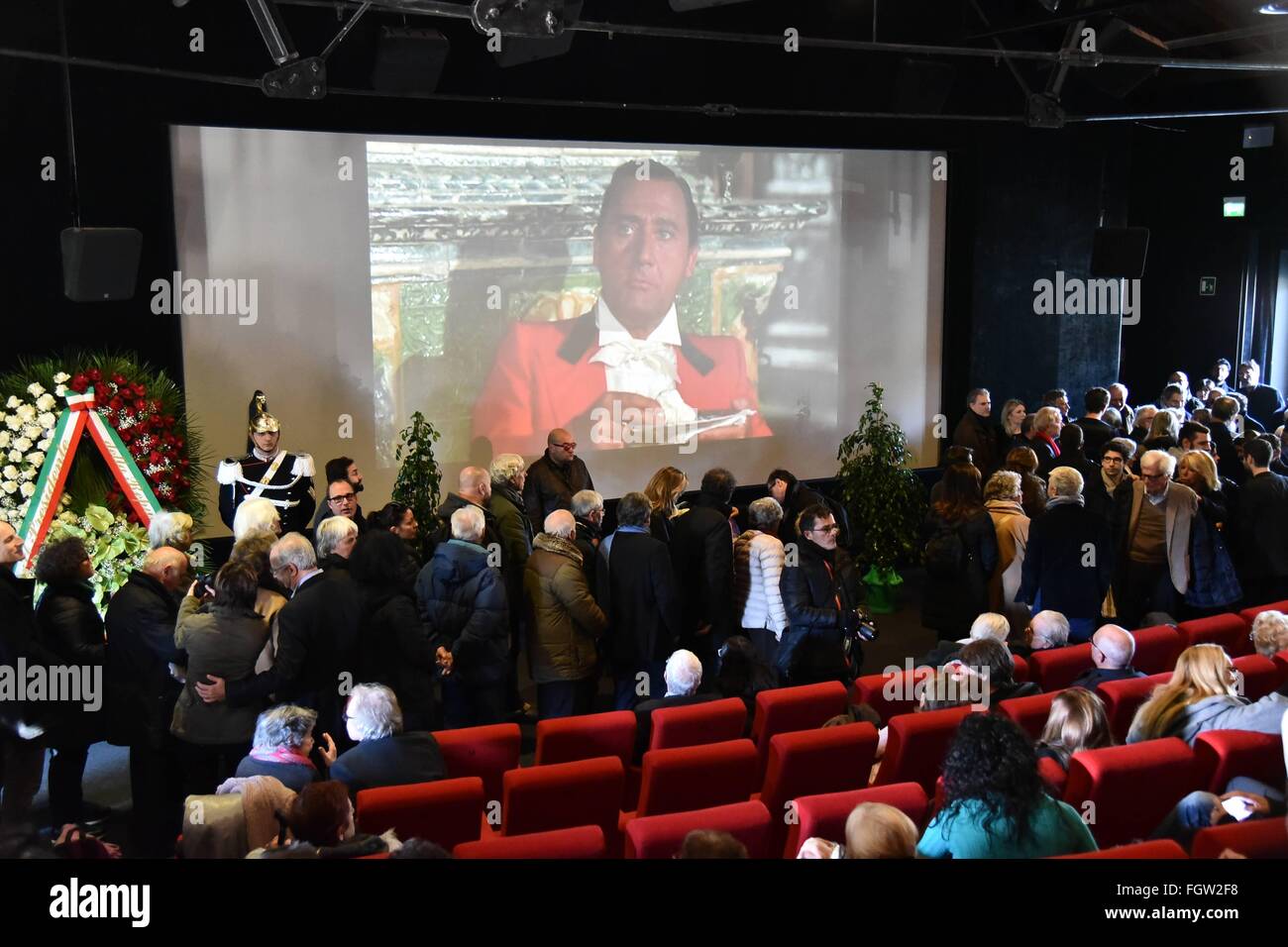 Les funérailles de scénariste et réalisateur italien Ettore Scola à la Casa del Cinema comprend : Atmosphère Où : Rome, Italie Quand : 21 Jan 2016 Banque D'Images