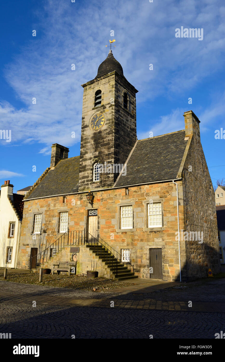 Maison de ville à la place principale de Burgh Royal de Culross, Fife, Scotland, UK Banque D'Images