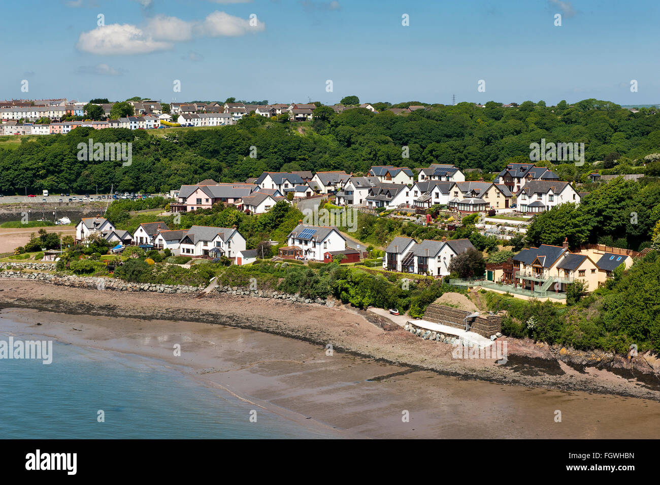 Milford Haven Waterway, Pembrokeshire, pays de Galles Banque D'Images