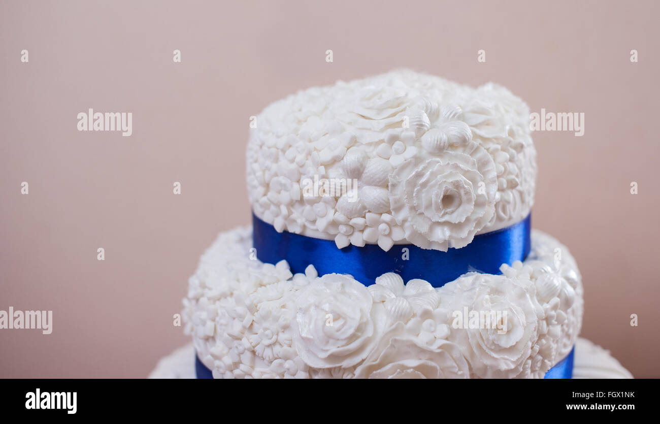 Gâteau de mariage classique Banque D'Images