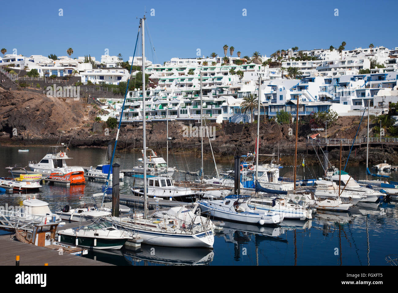 Porto, ville de Playa del Carmen, l'île de Lanzarote, l'archipel des Canaries, l'Espagne, Europe Banque D'Images