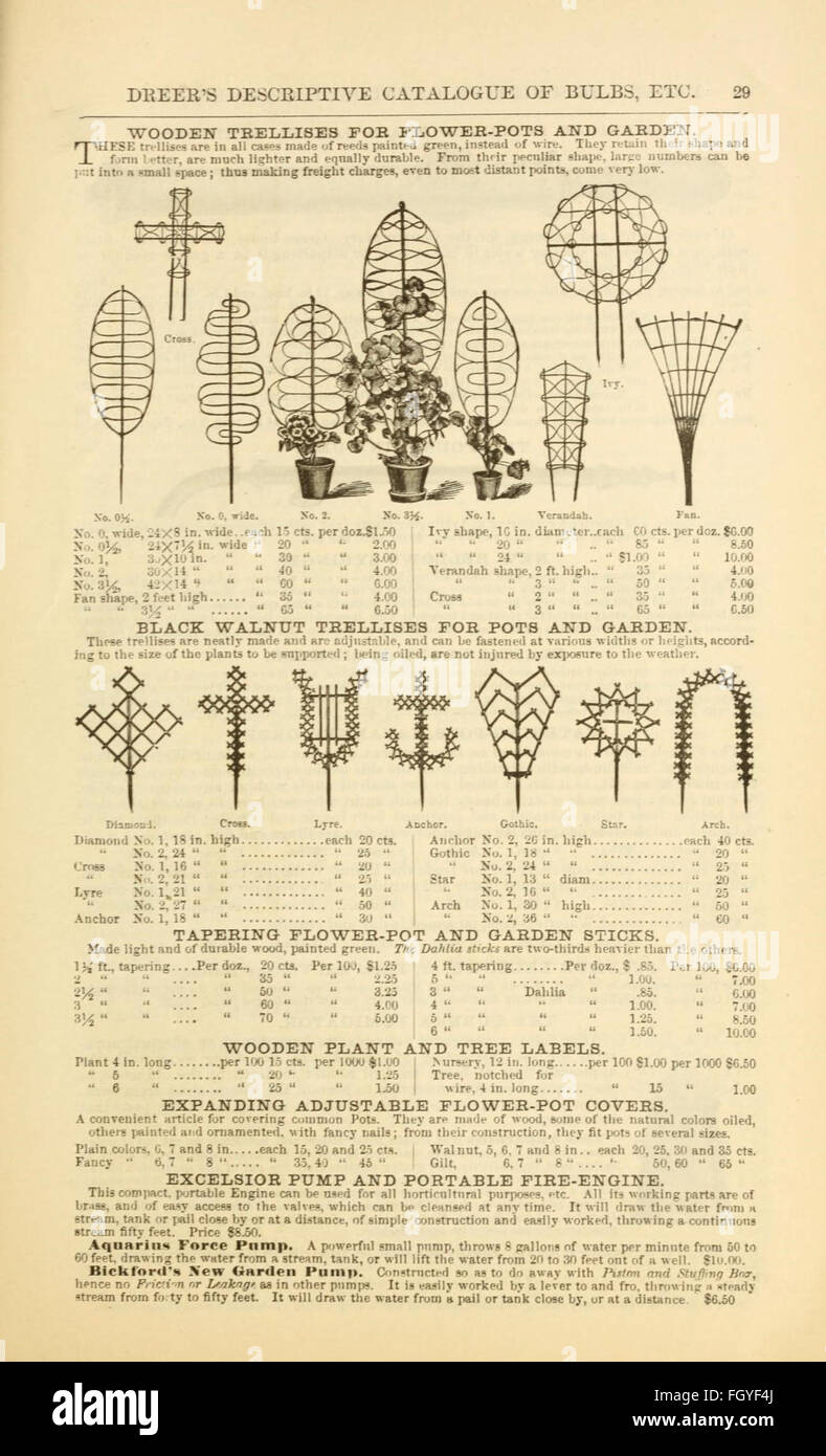 Dreer's catalogue descriptif de bulbes, de plantes, etc. avec des instructions pour la gestion de la culture et de racines bulbeuses Banque D'Images