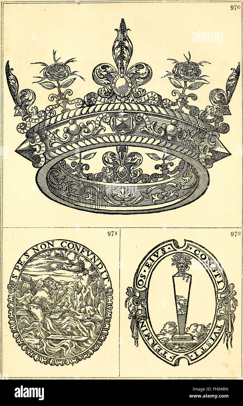 Collection de marques typographiques, monogrammes, symboles et emblèmes utilisés par les libraires et imprimeurs en France, datant de l'introduction de l'imprimerie dans le pays. Banque D'Images Collection de marques typographiques, monogrammes, symboles et emblèmes utilisés par les libraires et imprimeurs en France, datant de l'introduction de l'imprimerie dans le pays. Banque D'Images