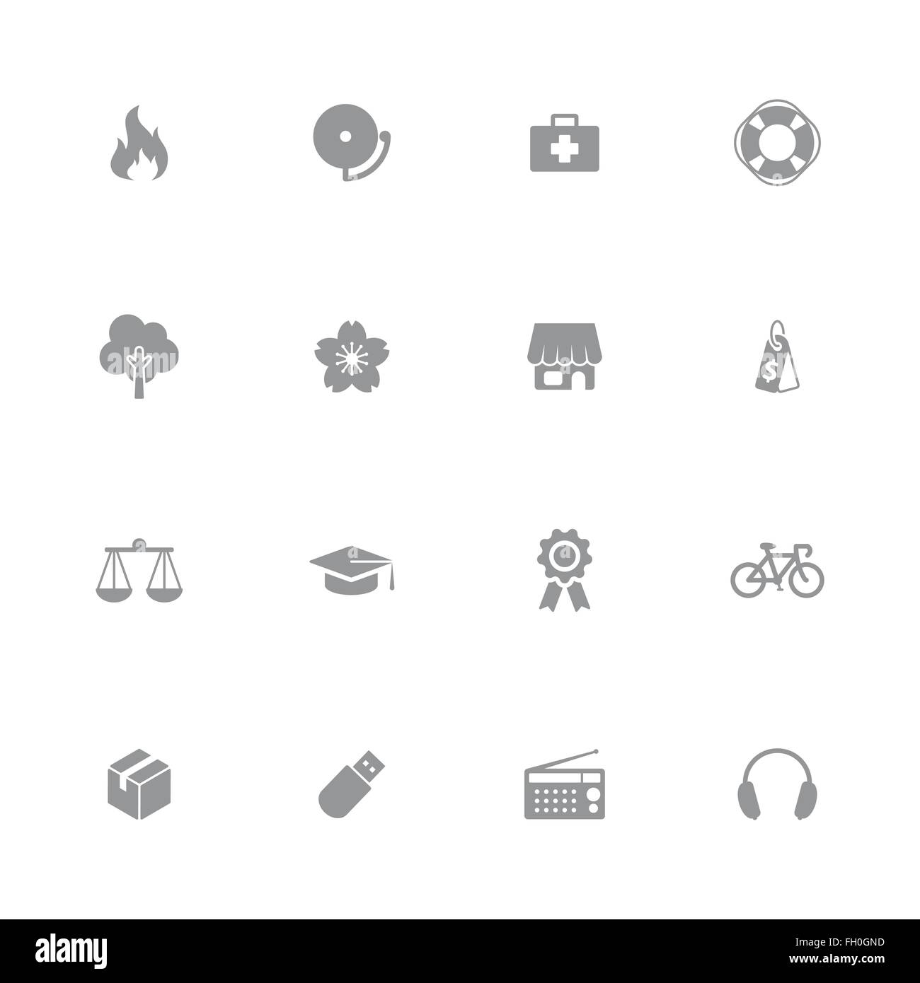 EPS10] [web icon set 6 gris Illustration de Vecteur