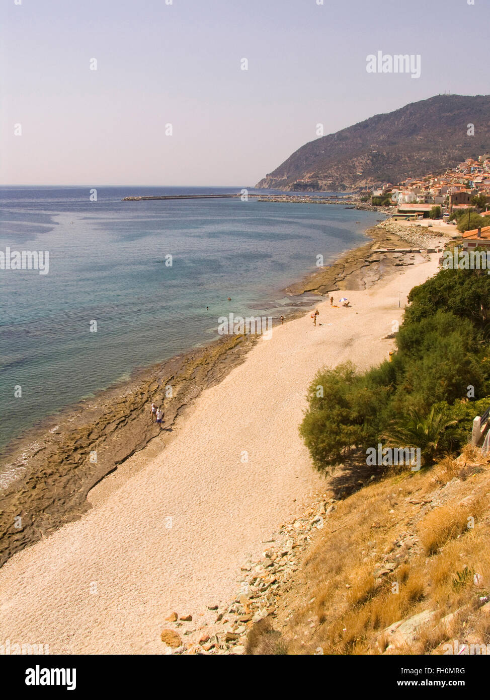 Km 138, l'île de Lesbos, au nord-ouest de la mer Égée, Grèce, Europe Banque D'Images
