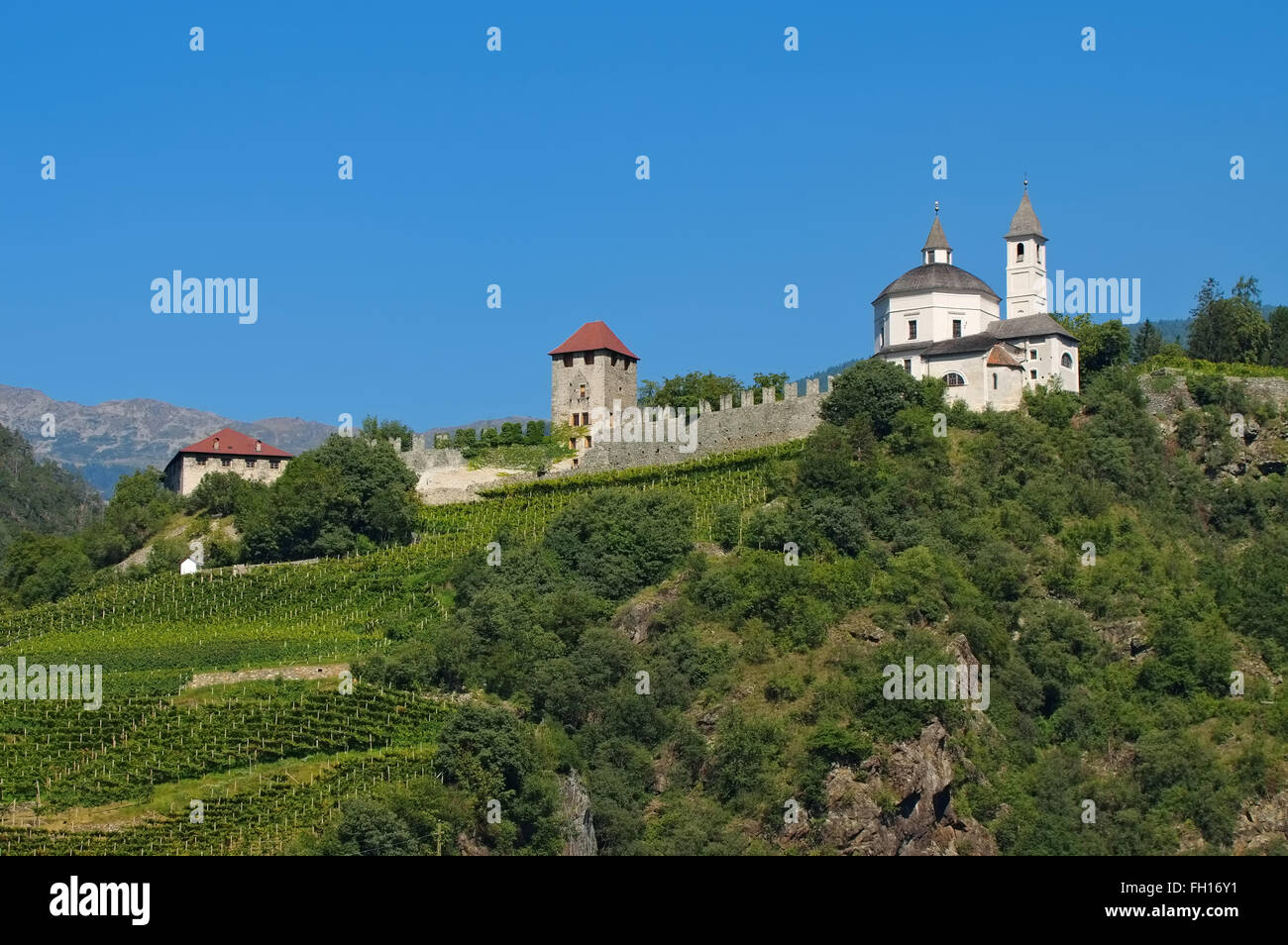 Kloster Saeben Saeben in Südtirol - Alto Adige en Abbaye Banque D'Images