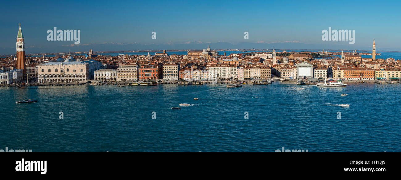 Vue panoramique sur Venise, Vénétie, Italie Banque D'Images