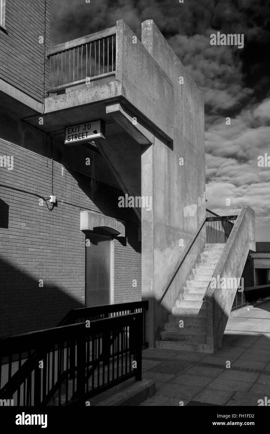 Les images en noir et blanc autour du centre-ville de Northampton. Banque D'Images