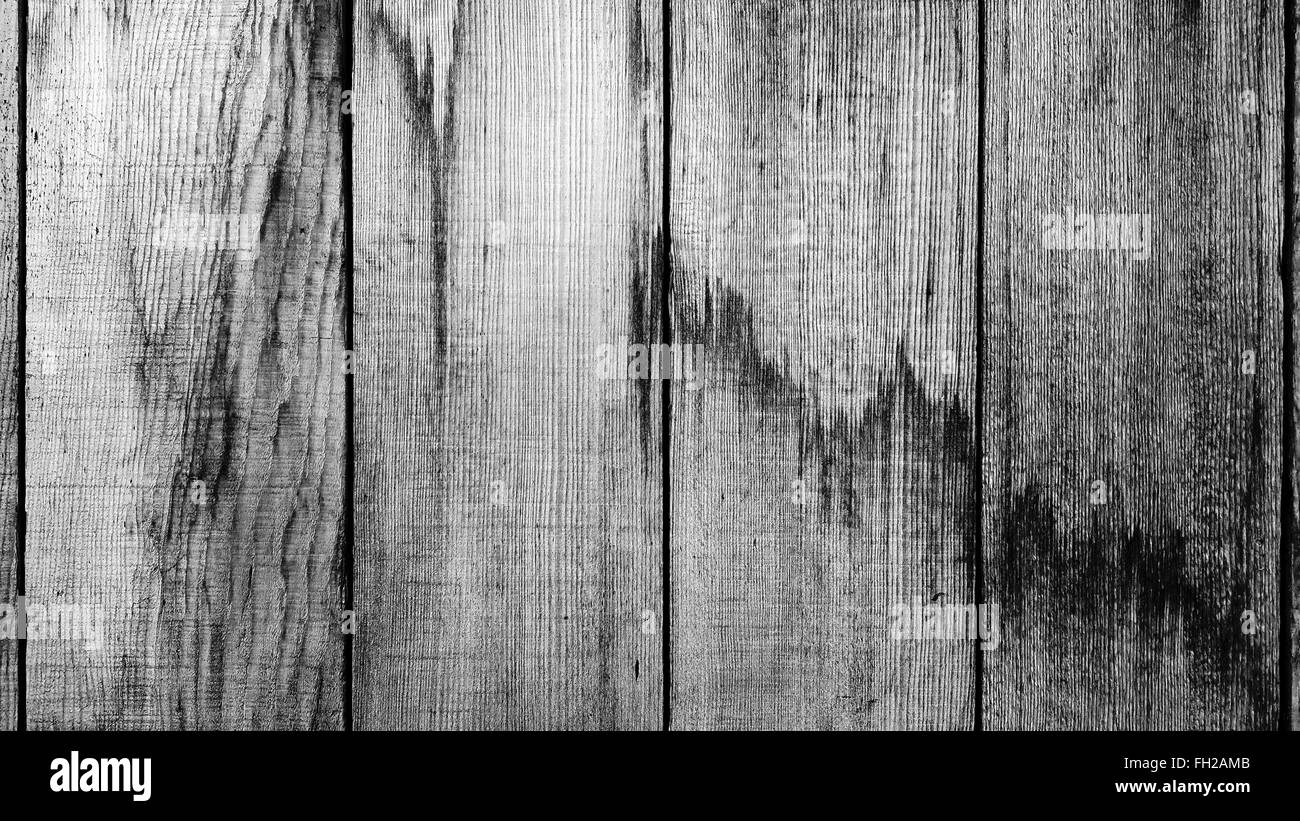 Close up of old wood texture planches en noir et blanc Banque D'Images