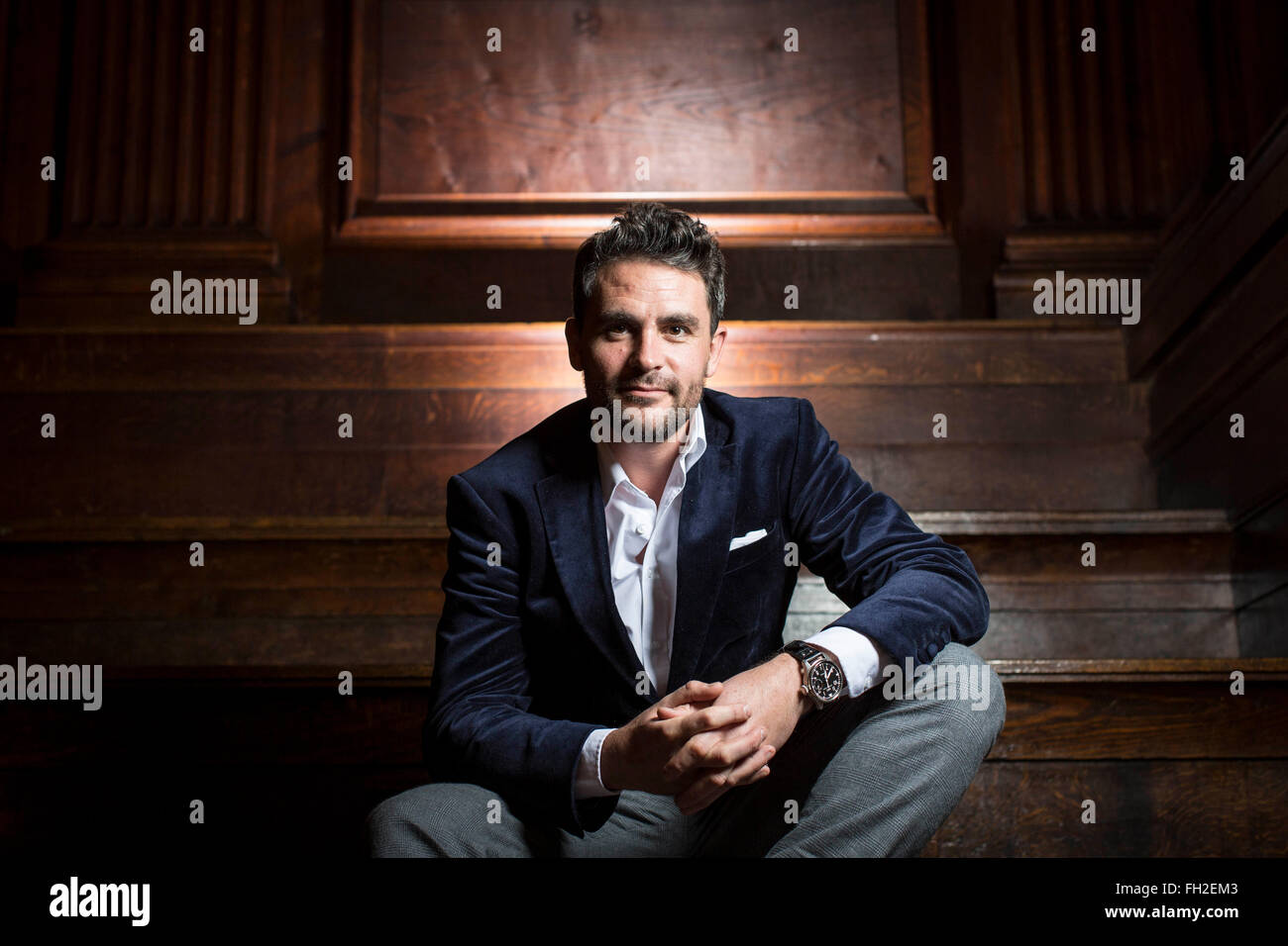 Portrait de l'explorateur et présentatrice TV Levison Bois Banque D'Images