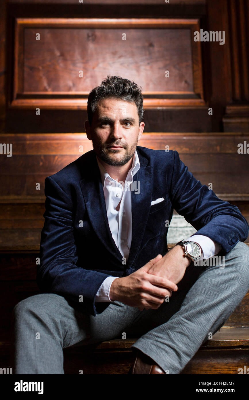 Portrait de l'explorateur et présentatrice TV Levison Bois Banque D'Images