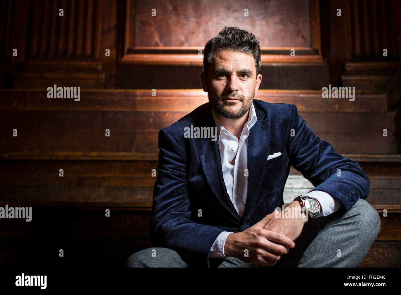 Portrait de l'explorateur et présentatrice TV Levison Bois Banque D'Images