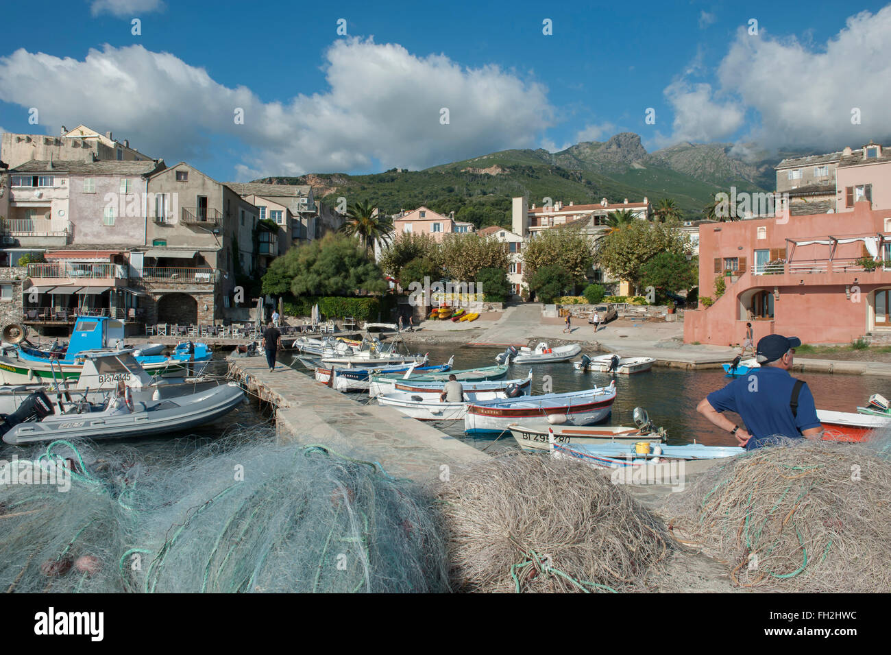 Le pittoresque village de pêcheurs d'Erbalunga. Quartier Cap Corse. Corse. France Banque D'Images