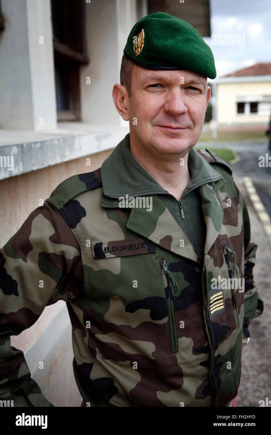 Le Colonel Benoît Durieux Comammanding Battlelion officier de la 2e légion étrangère, Nimes