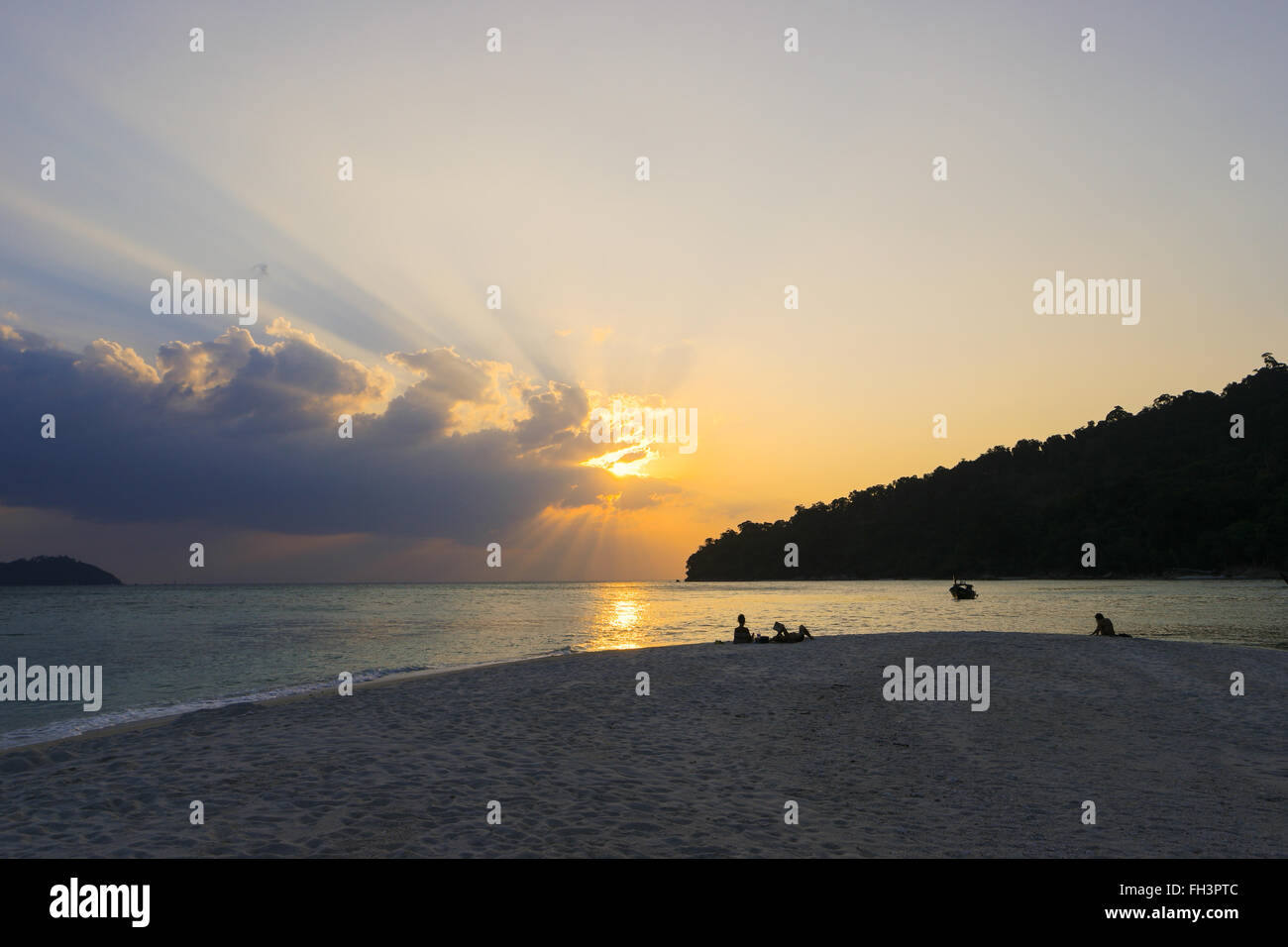 Coucher du soleil à Koh Lipe Satun Banque D'Images