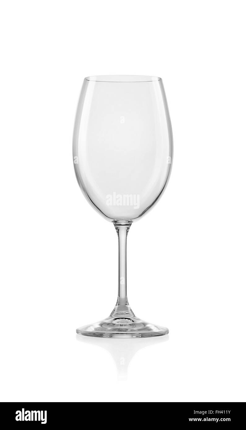 Verre de vin vide. Banque D'Images