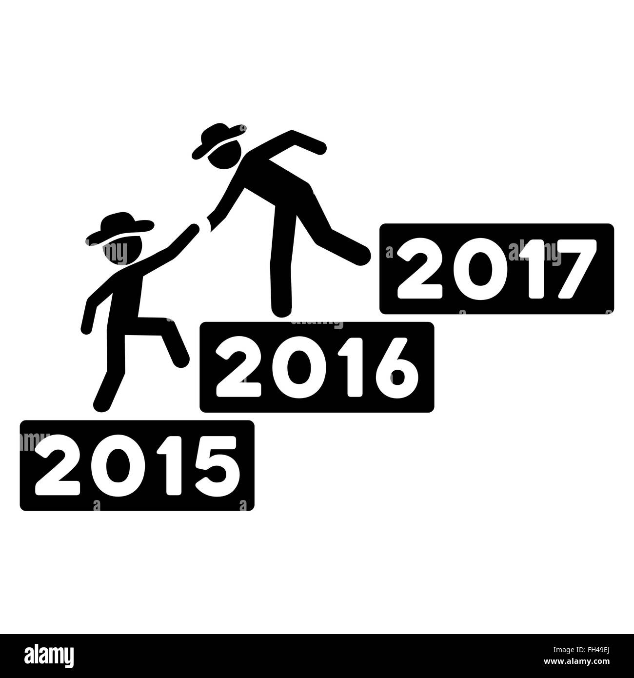 Icône d'aide annuelle de l'Homme Banque D'Images