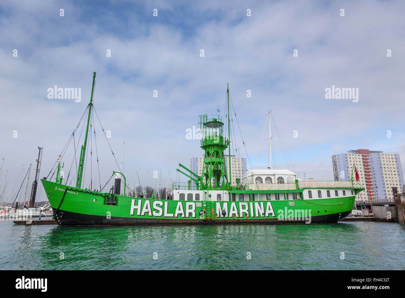 L'Haslar Marina Lightship a été désaffectée en 1991 après avoir été en poste dans divers endroits autour de la mer du Nord. Banque D'Images