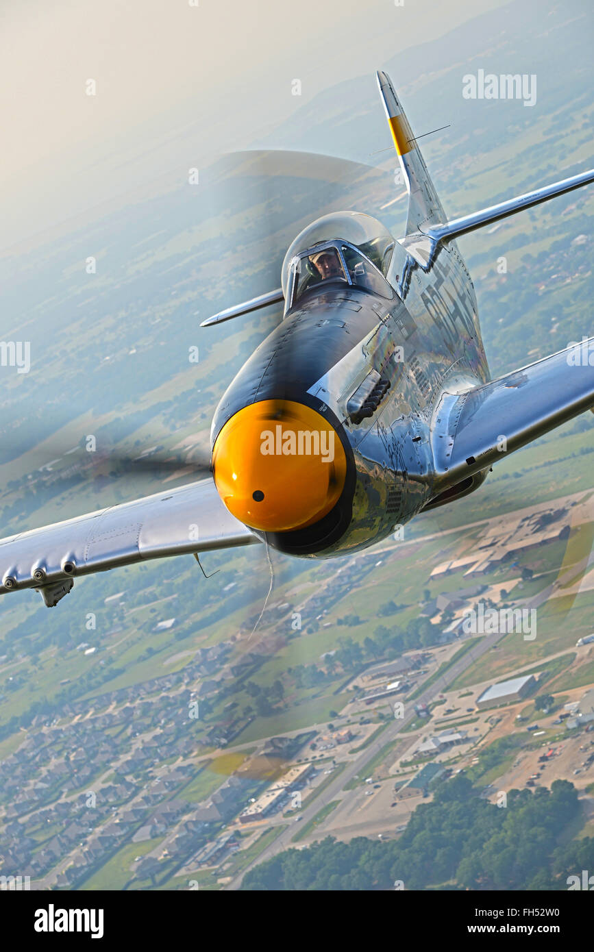 La DEUXIÈME GUERRE MONDIALE, North American P-51 Mustang Avion de chasse Banque D'Images