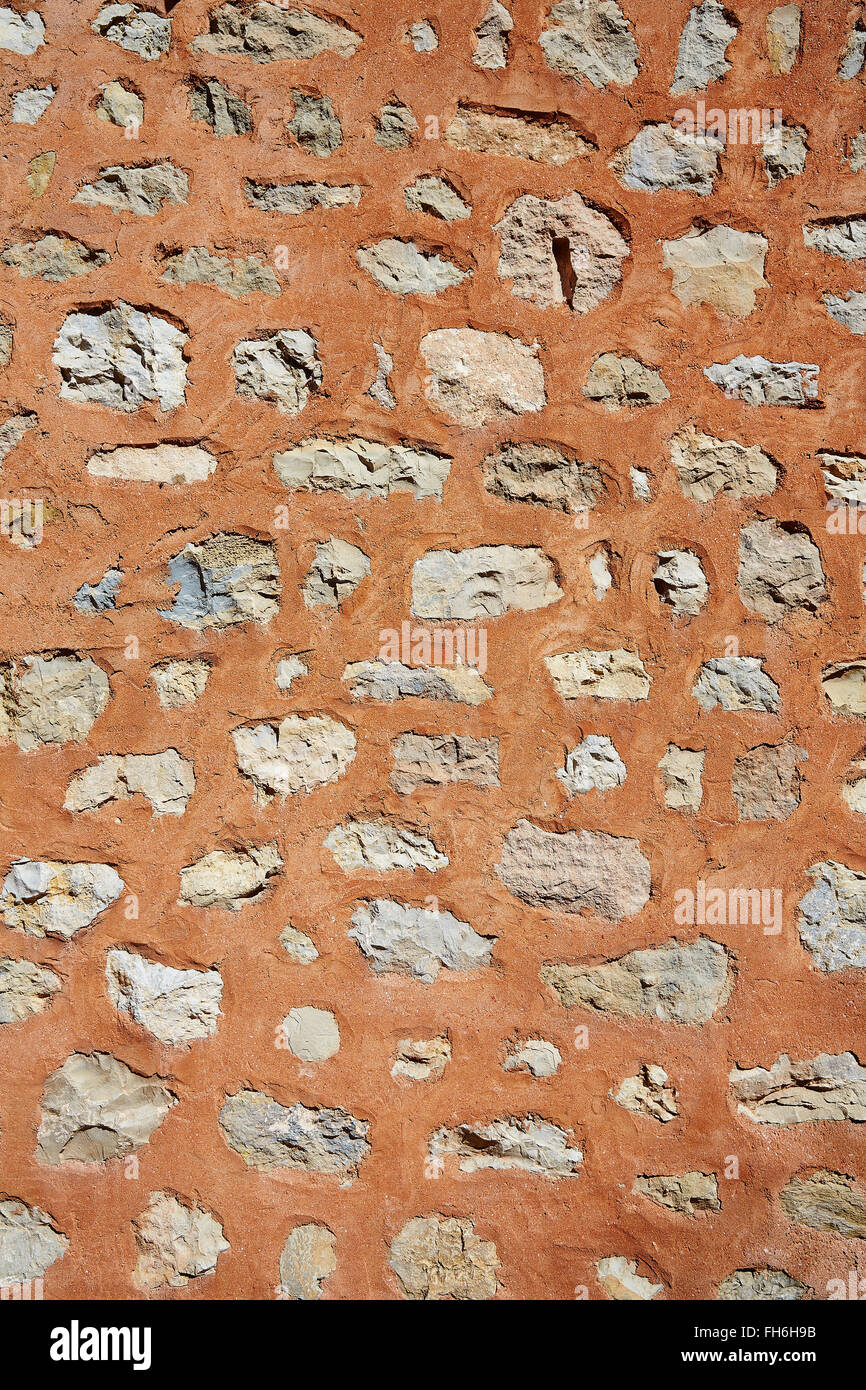La texture de la maçonnerie à Albarracin Teruel Espagne Banque D'Images