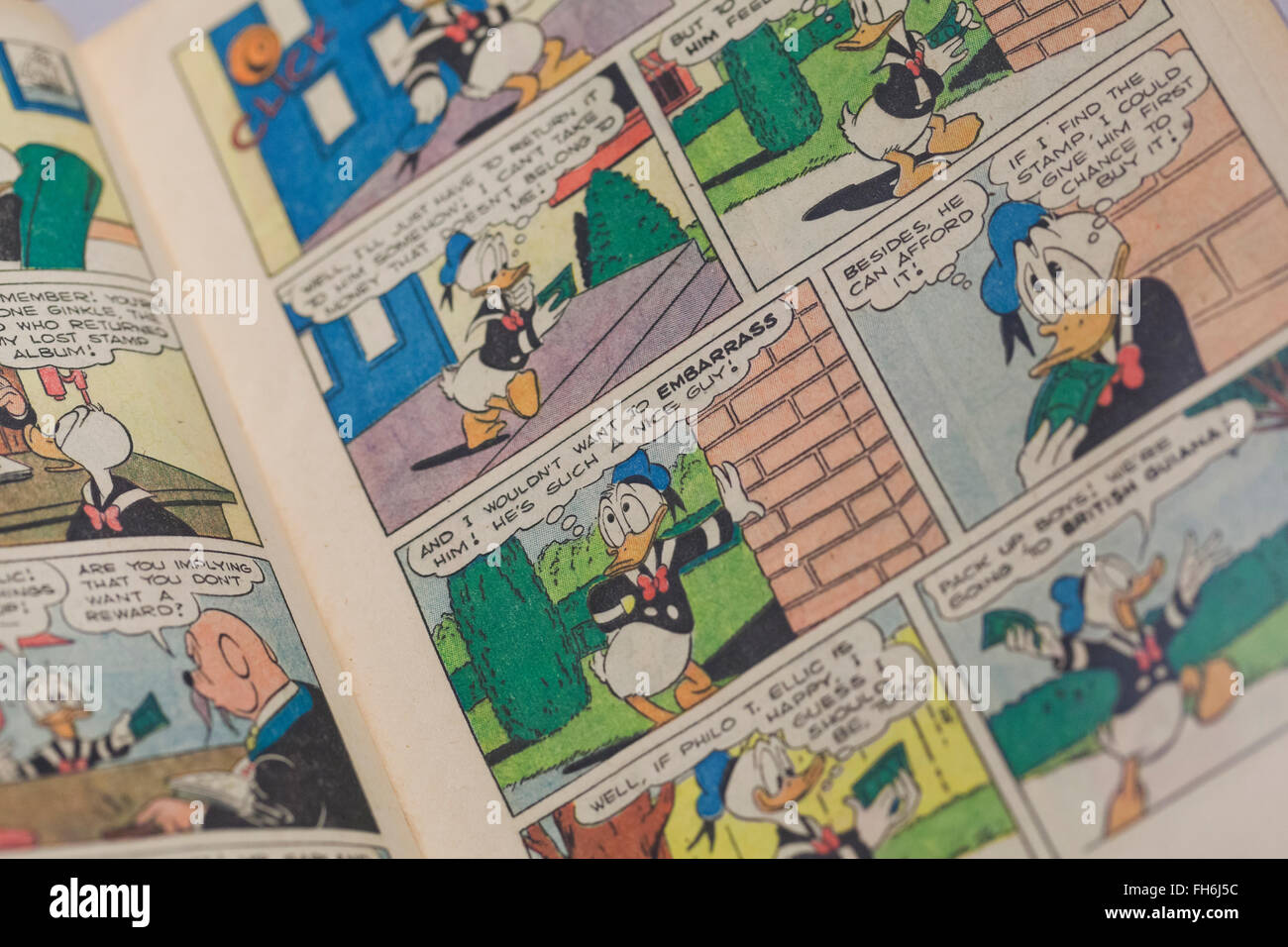 Vintage Walt Disney's Donald Duck, bande dessinée vers 1952 - USA Banque D'Images