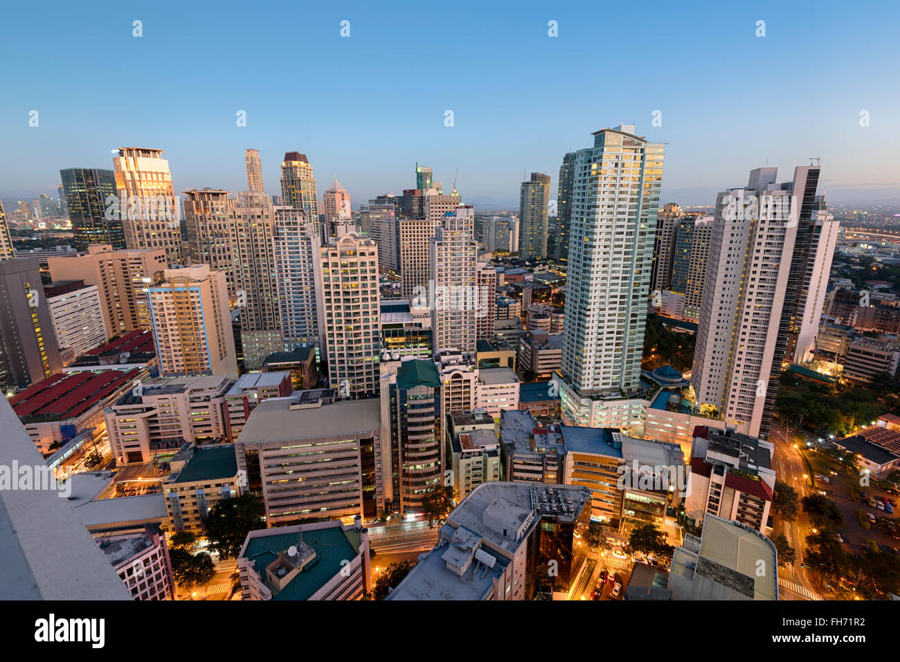 Makati City Skyline. Makati City est l'un des plus développés d'affaires de la région métropolitaine de Manille et l'ensemble des Philippines. Banque D'Images