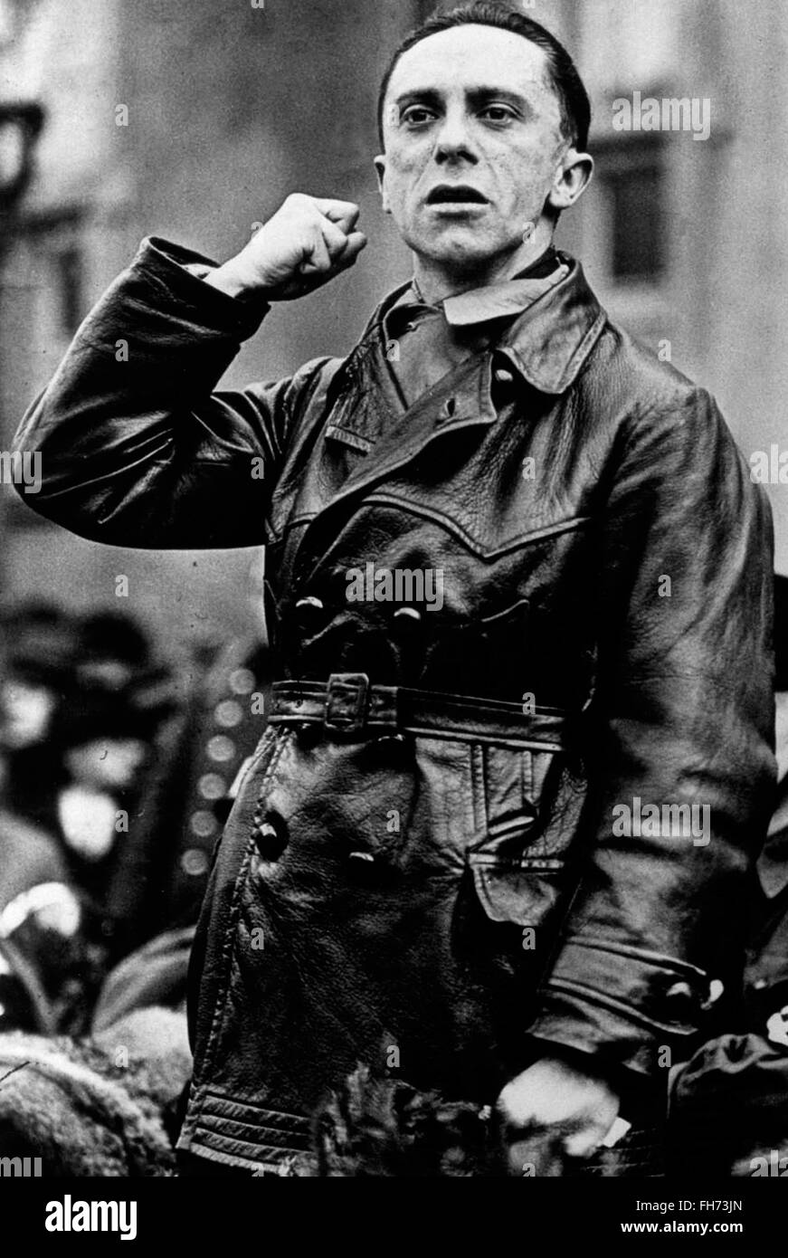 Goebbels Portrait dans un discours - Affiches de propagande nazi allemand - WWII Banque D'Images