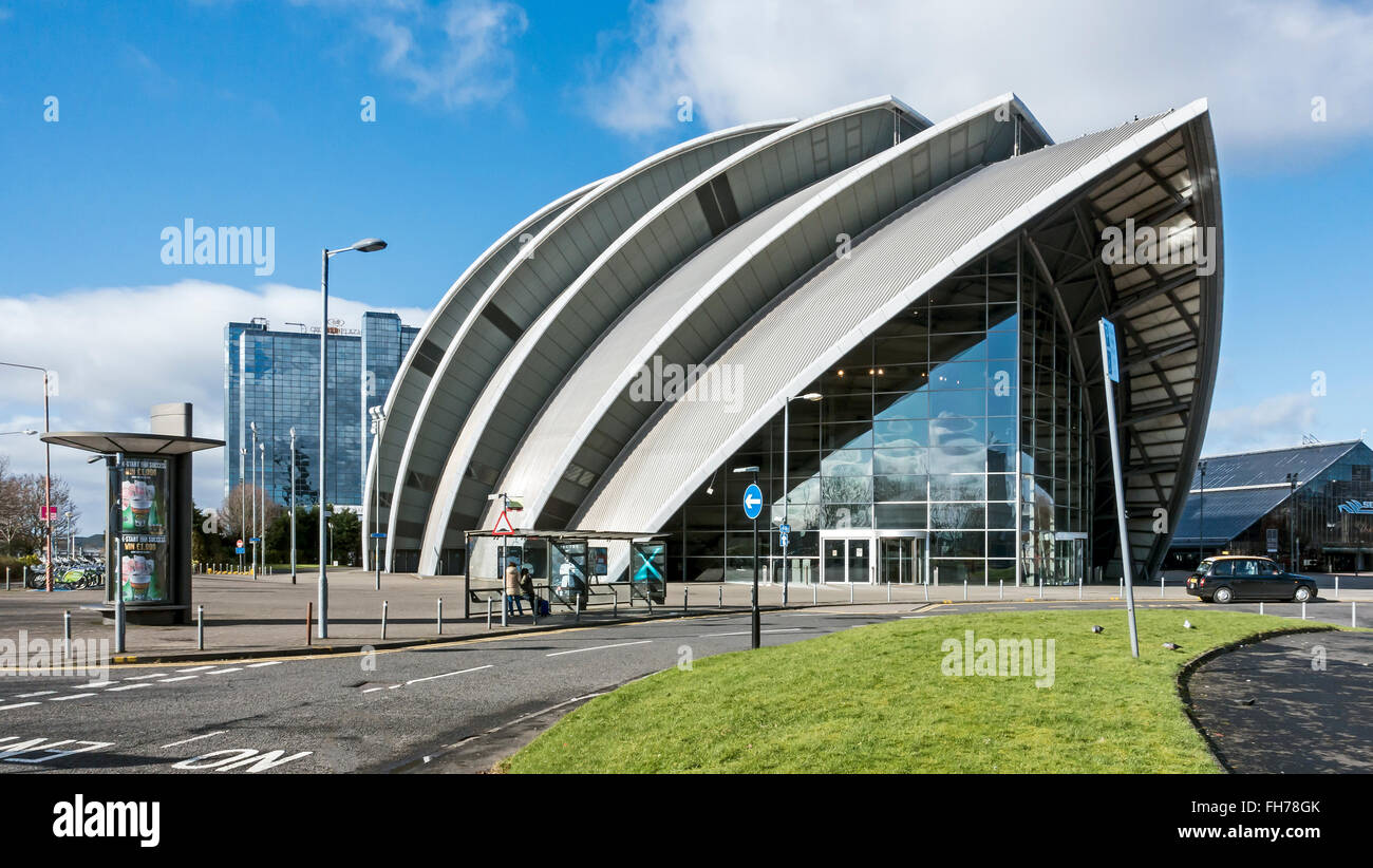 Le Clyde Auditorium (également connu sous le nom de l'Armadillo) dans le cadre de la Scottish Exhibition & Conference Centre de Glasgow en Écosse Banque D'Images
