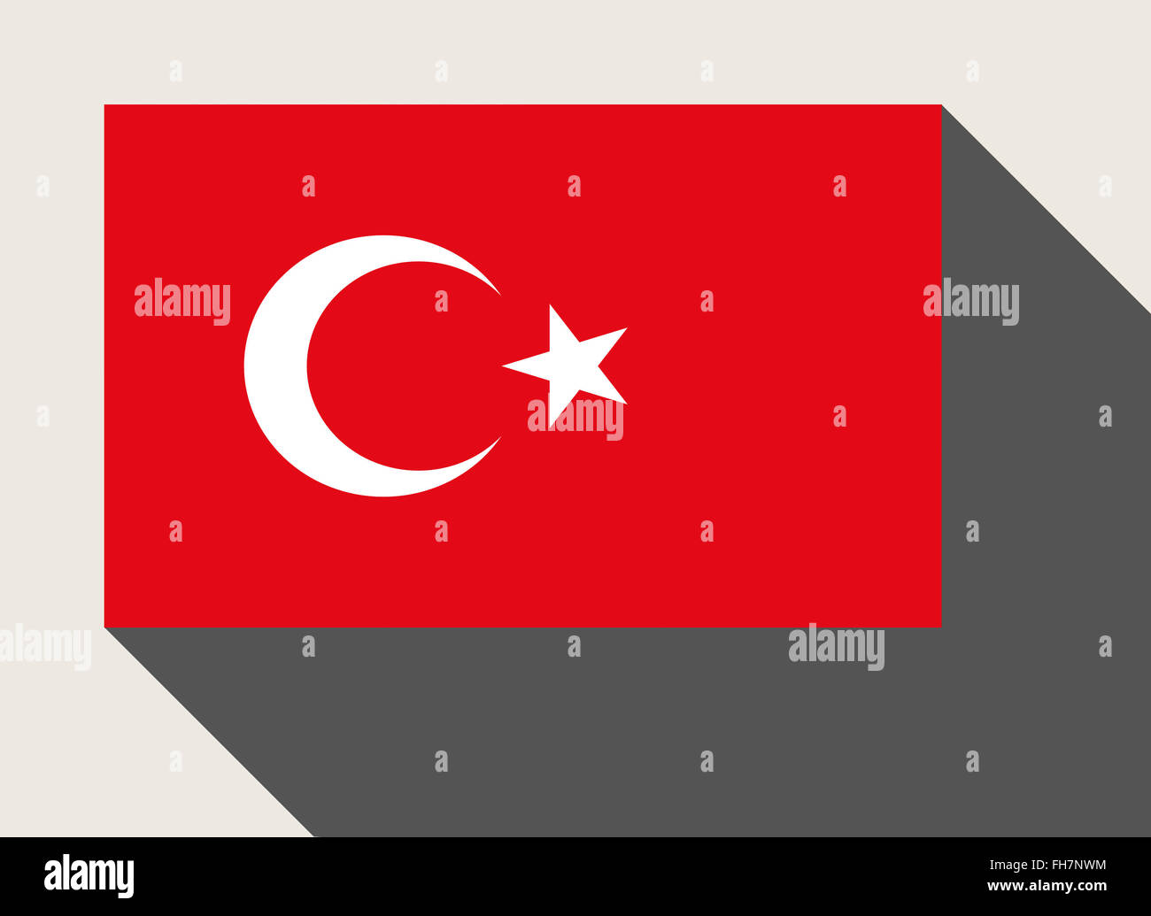 La Turquie, bain turc, d'un drapeau en télévision web design style. Banque D'Images
