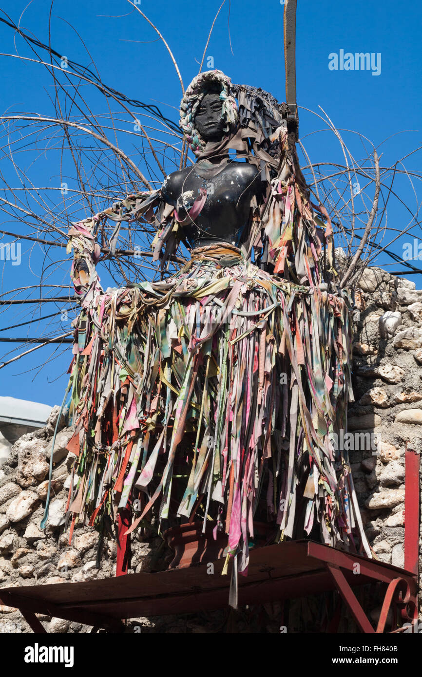 Statue à l'Orisha Callejon de Hamel, La Havane, Cuba, Antilles, Caraïbes, Amérique Centrale Banque D'Images