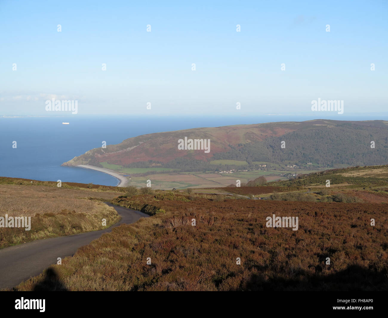 Vue d'Exmoor Porlock Bay Banque D'Images