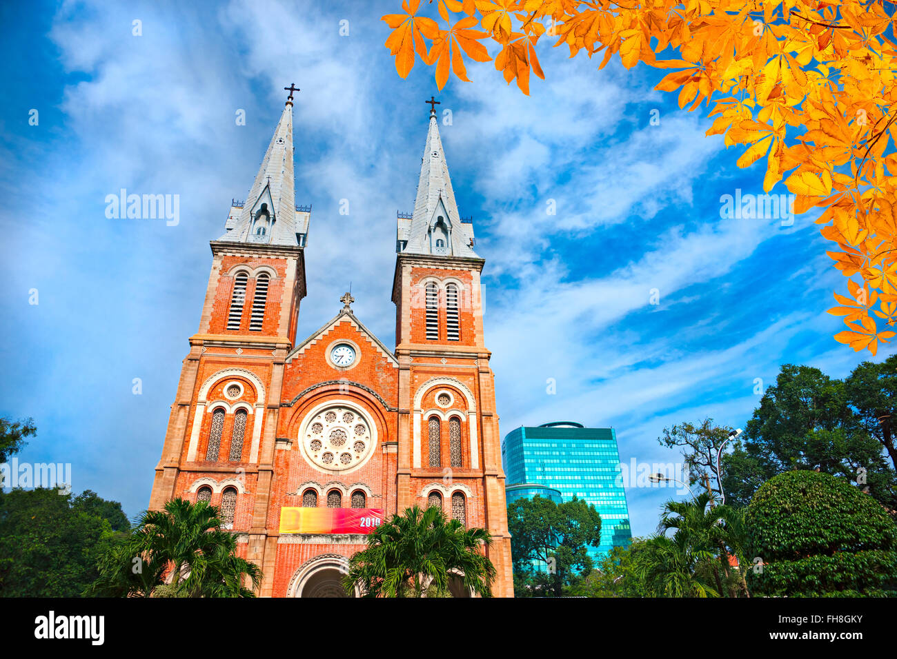 La cathédrale Notre Dame à Ho Chi Minh City, Vietnam. Banque D'Images
