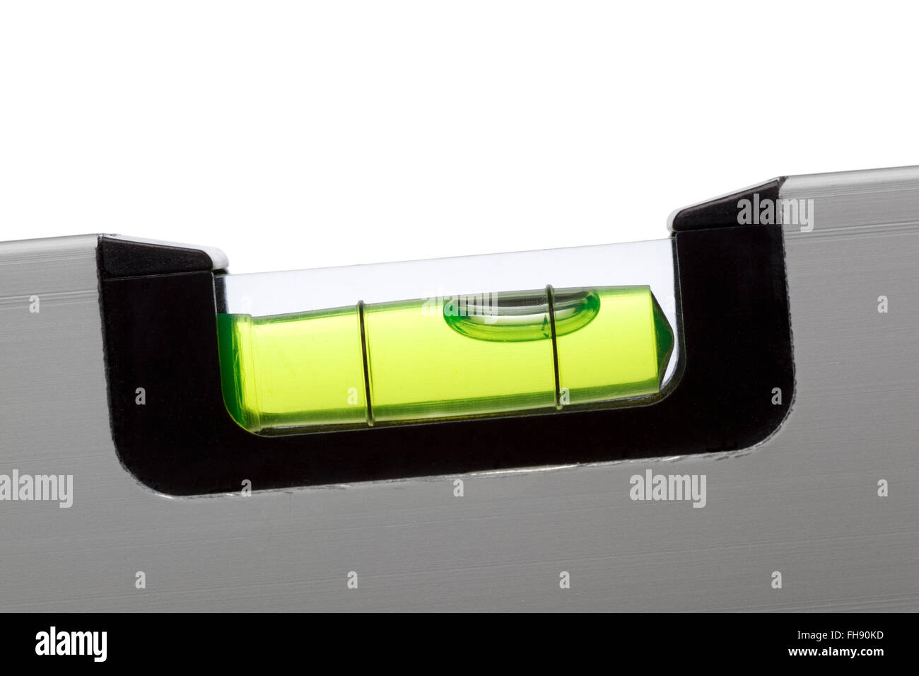 Close up d'un niveau d'eau sur fond blanc Banque D'Images