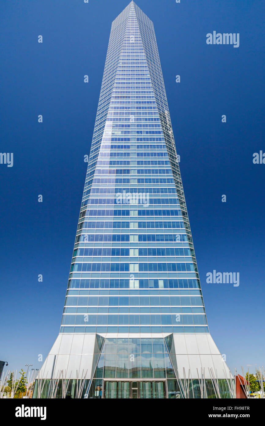 Madrid. Cuatro Torres Business Area. Torre de Cristal. Banque D'Images