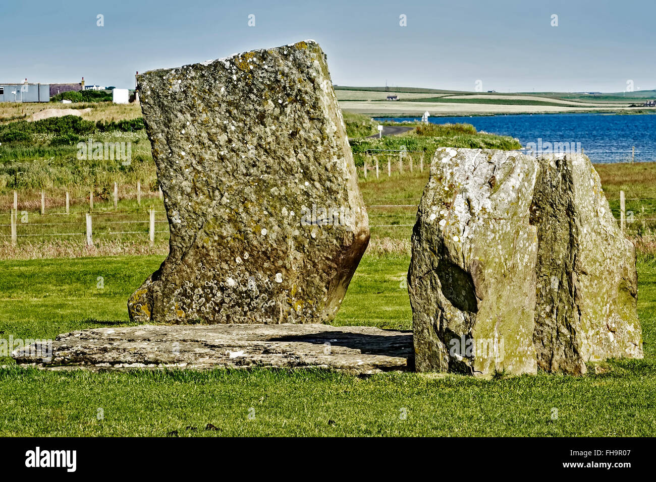 Une partie de l'article Pierres de Stenness Orkney Islands UK Banque D'Images