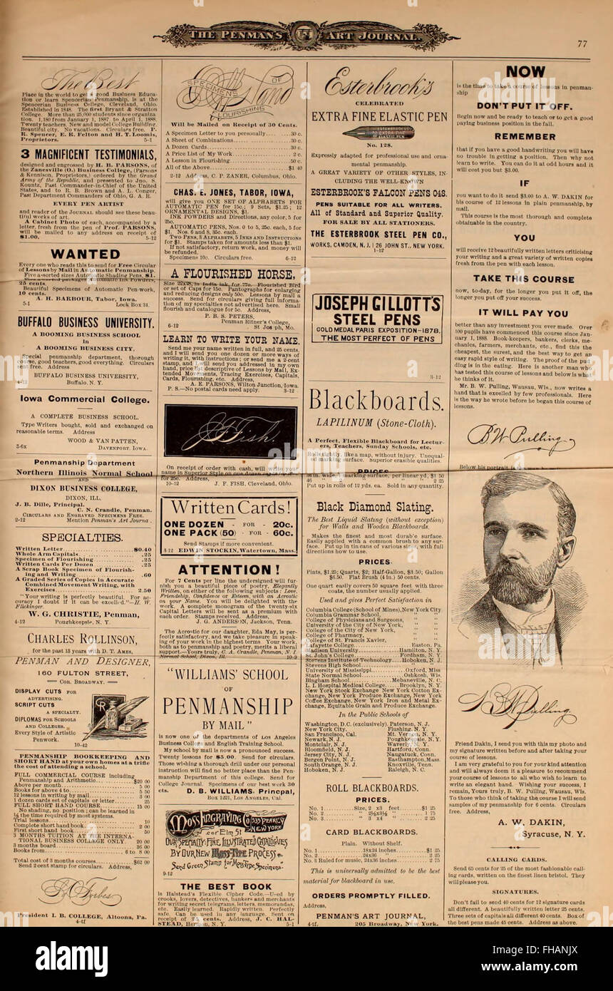 La Penman's Art Journal et Guide des enseignants (1888) Banque D'Images