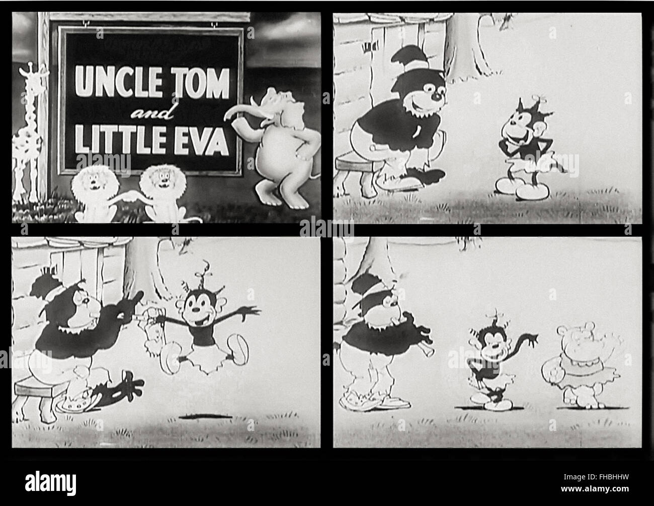 Oncle Tom & Little Eva , Caricature (1932) Banque D'Images
