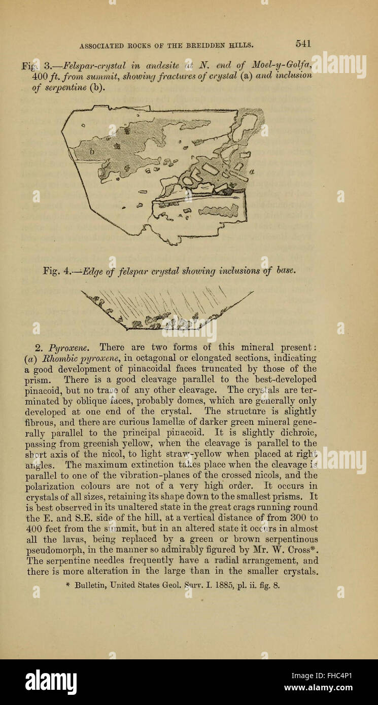 Revue périodique publiée par la Geological Society of London, présentant des études géologiques, des recherches et des progrès dans le domaine. Banque D'Images