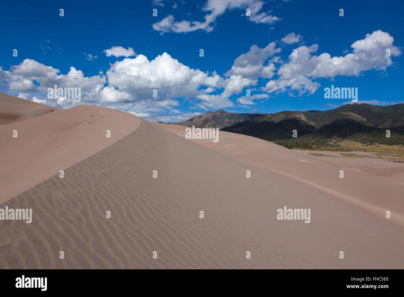 GREAT Sand Dunes National Park contient la plus grande dunes de sable en Amérique du Nord - Colorado Banque D'Images