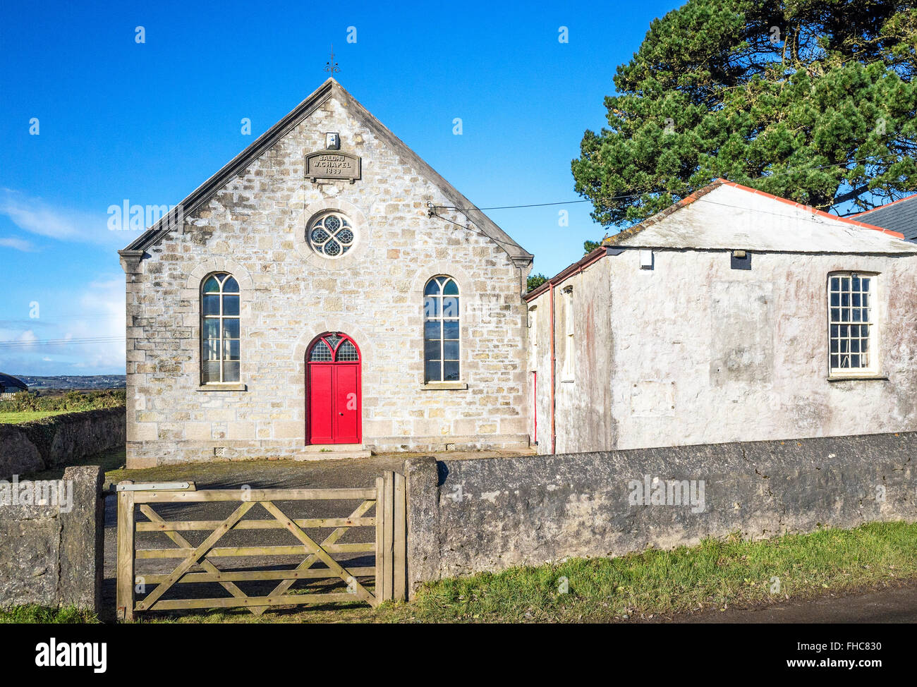 Baldhu chapelle rurale un lieu de culte à Cornwall, UK Banque D'Images