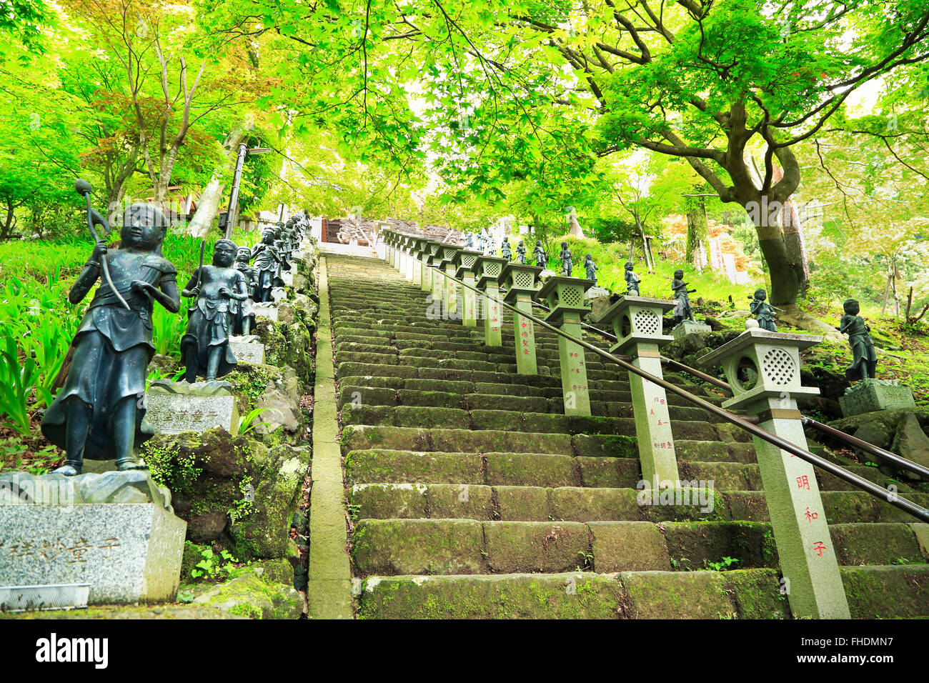 Les statues de bronze au parc Quasi-National Tanzawa-Oyama Banque D'Images