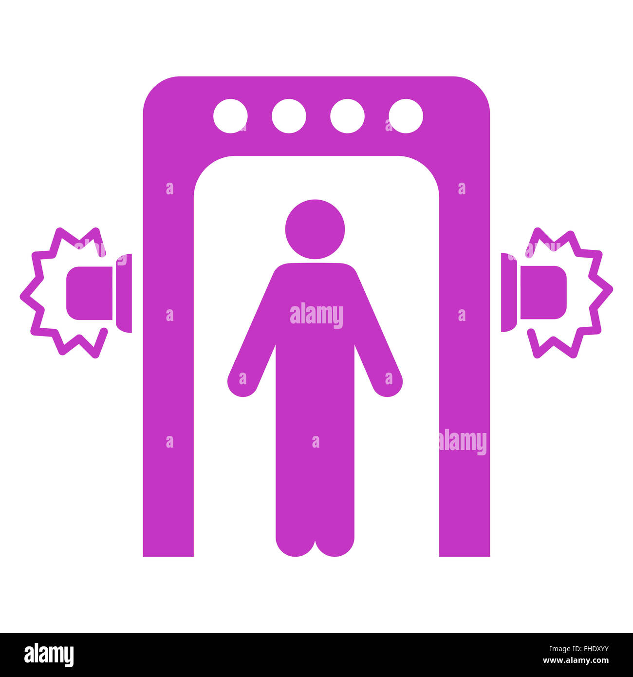 Le contrôle des passagers, l'icône de télévision Banque D'Images
