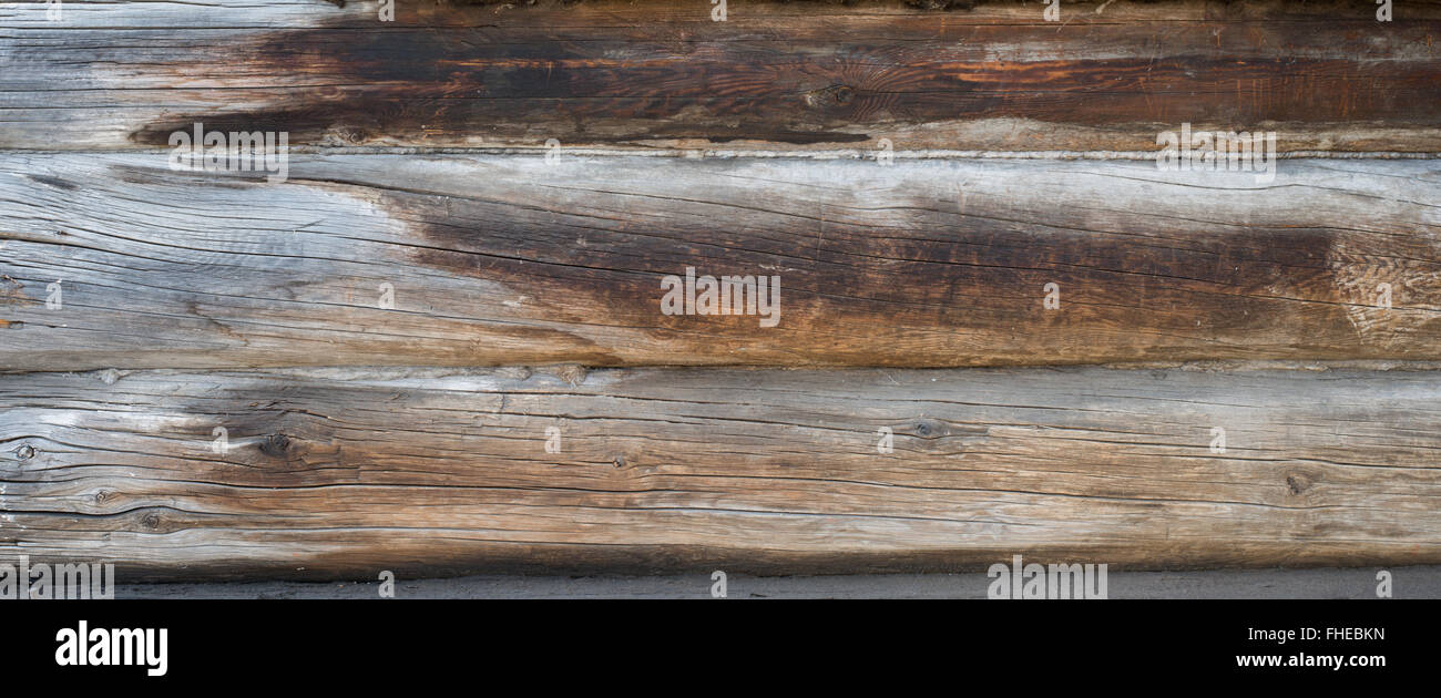 Mur texture de fond en bois de sciage. Planches de pin vieilli Banque D'Images